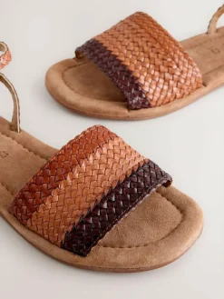 Next Standard/Wide Fit Woven Flat Sandals^Women Wide Fit & Extra Wide Fit