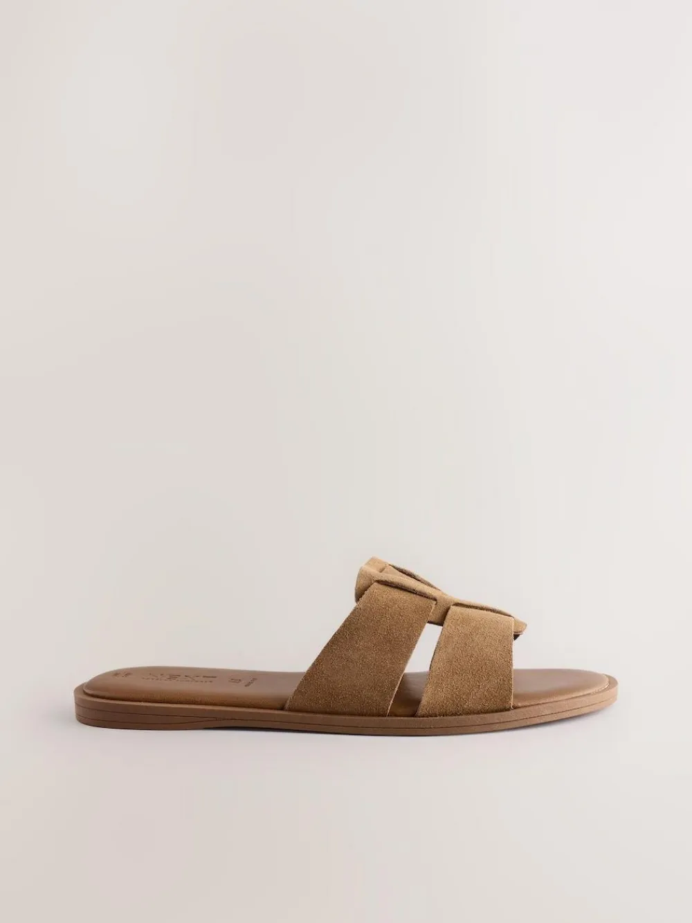 Next Tan Brown Standard/Wide Fit Slot Mule Sandals^Women Wide Fit & Extra Wide Fit