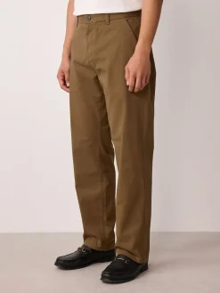 Online Next Tan Brown Straight Fit Stretch Chinos Trousers