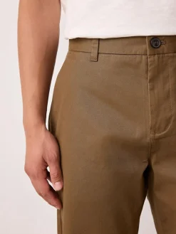Online Next Tan Brown Straight Fit Stretch Chinos Trousers