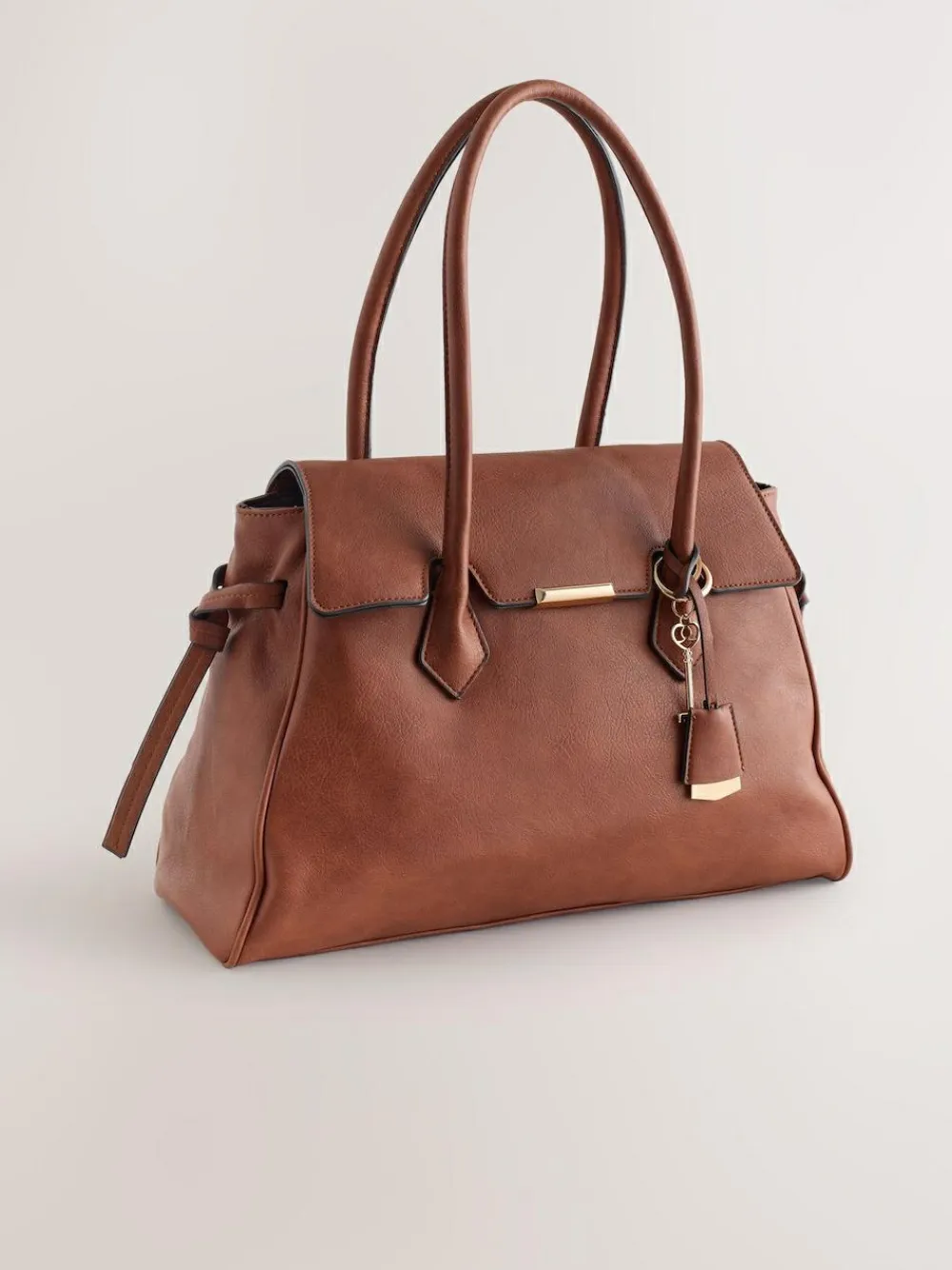 Next Tan Brown Structured Tote Bag^Women Bags