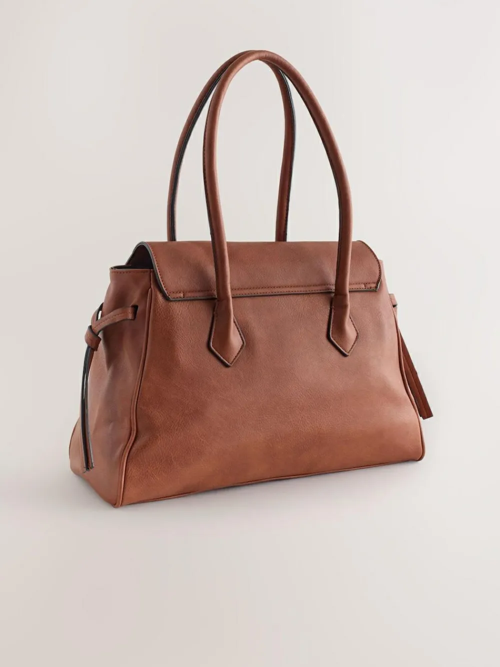Next Tan Brown Structured Tote Bag^Women Bags