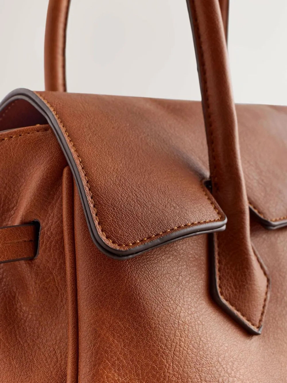 Next Tan Brown Structured Tote Bag^Women Bags