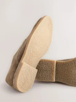 Next Suede Derby Shoes Tan Brown