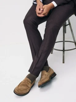 Discount Next Tan Brown Suede Penny Loafers