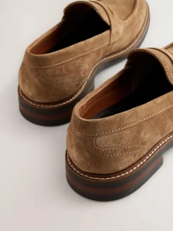 Discount Next Tan Brown Suede Penny Loafers