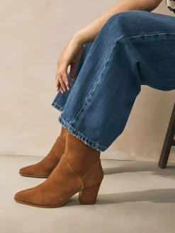 Next Western Block Heel Ankle Boots^Women Wide Fit & Extra Wide Fit