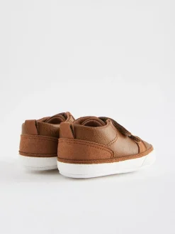 Next Tan Brown Touch Fastening Baby Trainers (0-2mths)^BOY Sneakers|Sneakers