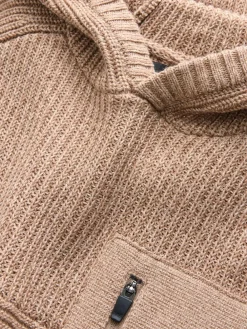Next Tan Brown Utility Knitted Hoodie (3-16yrs)^BOY Sweatshirts & Hoodies|Knitwear & Sweaters