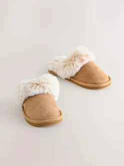 Next Tan Brown Warm Lined Mule Slippers^ Baby Boots|Boots