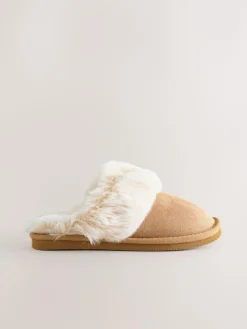 Next Tan Brown Warm Lined Mule Slippers^ Baby Boots|Boots