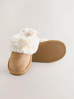 Next Tan Brown Warm Lined Mule Slippers^ Baby Boots|Boots
