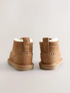 Next Tan Brown Warm Lined Suede Boots^BOY Boots|Boots