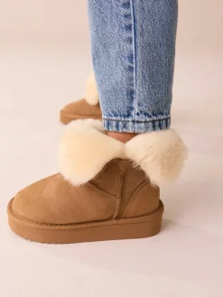 Next Tan Brown Water Repellent Suede True Sheepskin Boots^ Boots & Wellies