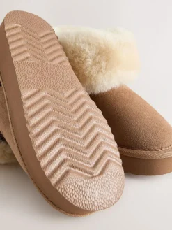 Next Tan Brown Water Repellent Suede True Sheepskin Boots^ Boots & Wellies