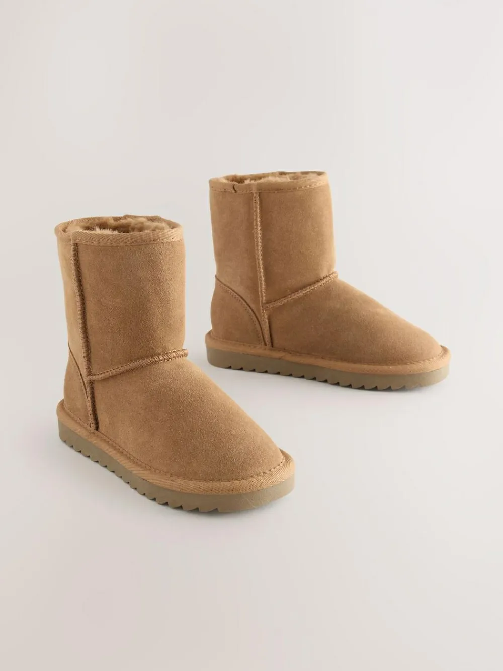 Hot Next Water Repellent Suede Pull On Boots Tan Brown
