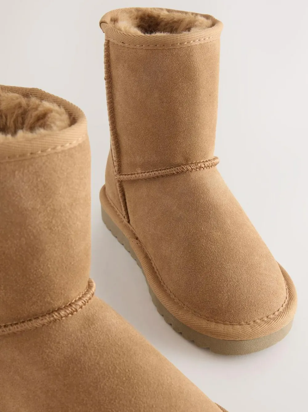 Hot Next Water Repellent Suede Pull On Boots Tan Brown