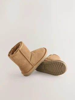 Hot Next Water Repellent Suede Pull On Boots Tan Brown