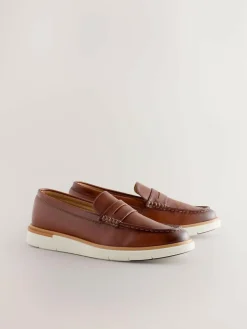 Online Next Wedge Loafers Tan Brown