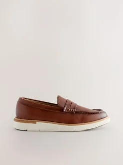 Online Next Wedge Loafers Tan Brown