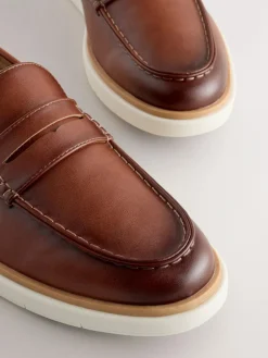 Online Next Wedge Loafers Tan Brown