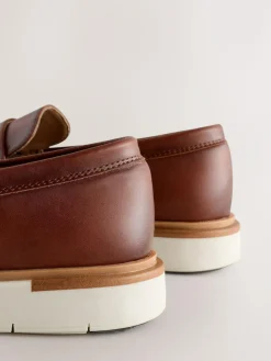 Online Next Wedge Loafers Tan Brown