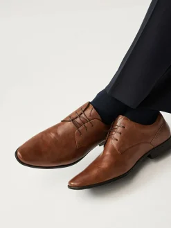 Next Wide Fit Derby Lace-Up Shoes^ Shoes
