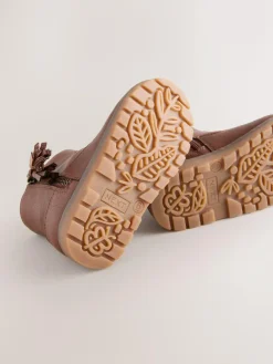 Next Tan Brown Wide Fit (G) Chelsea Zip Tassel Ankle Boots^ Baby Boots|Boots