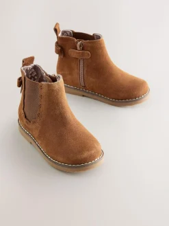 Outlet Next Wide Fit (G) Chelsea Ankle Boots Tan Brown