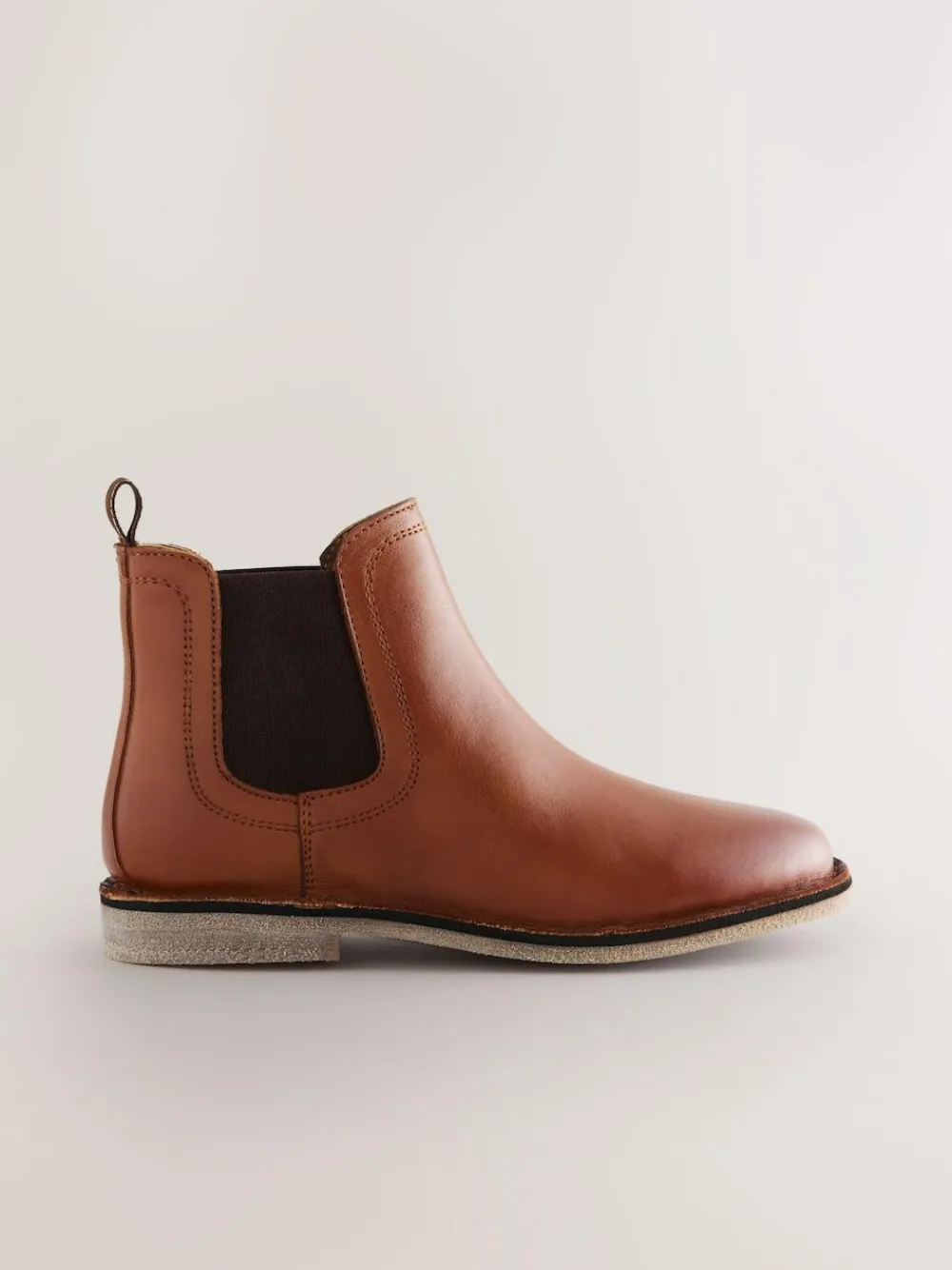 Next Tan Brown Wide Fit (G) Leather Chelsea Boots^BOY Occasionwear|Boots