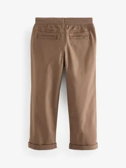 Next Wide Fit Rib Waist Pull-On Trousers (3-16yrs)^BOY Pants & Chinos