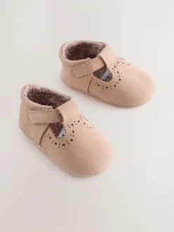 Online Next Leather Baby T-Bar Shoes (0-24mths) Tan