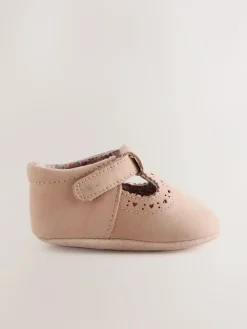 Online Next Leather Baby T-Bar Shoes (0-24mths) Tan