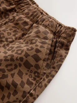 Next Tan Leopard Print Printed Pull On Wide Trousers (3mths-7yrs)^BOY Pants & Leggings|Joggers