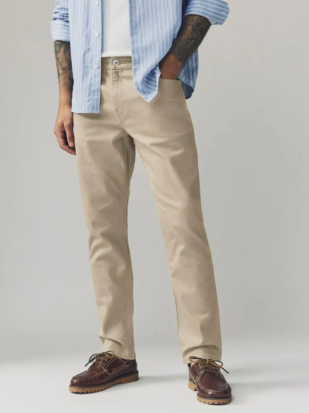 Discount Next Tan Single Slim Fit Classic Stretch Jeans