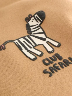 Outlet Next Tan/Ecru/Charcoal Grey 2 Pack Sweatshirt and Joggers Set (3mths-7yrs)