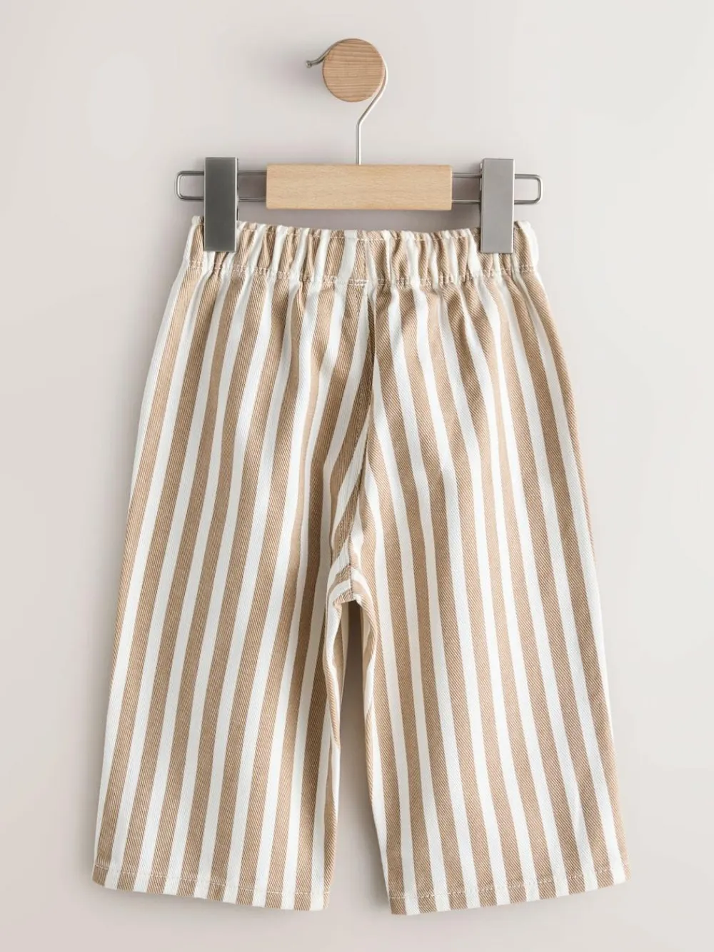Clearance Next Tan/White Stripe Printed Pull On Wide Trousers (3mths-7yrs)