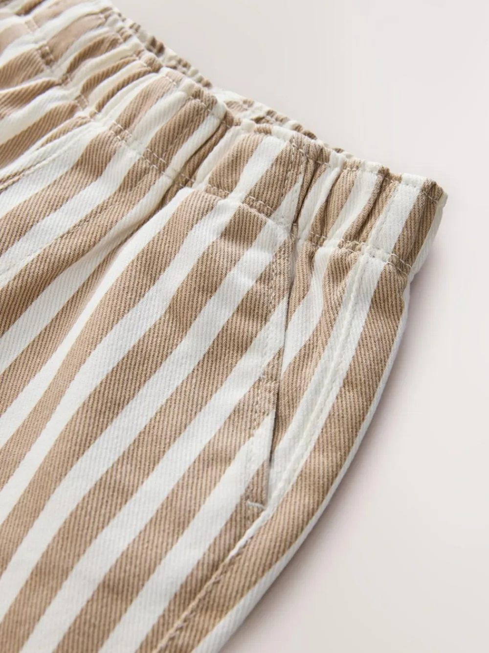 Clearance Next Tan/White Stripe Printed Pull On Wide Trousers (3mths-7yrs)