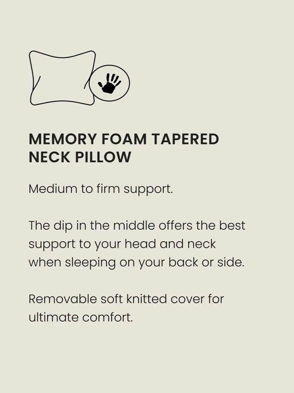 Clearance Next Tapered Neck Memory Foam Pillow
