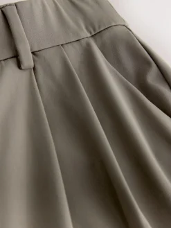 Clearance Next N. Premium Wide Leg Tailored Jersey Trousers Taupe Brown