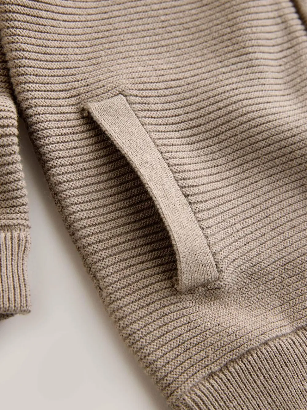Next Taupe Brown Zip Through Cardigan (3mths-7yrs)^BOY Knitwear & Sweaters|Knitwear