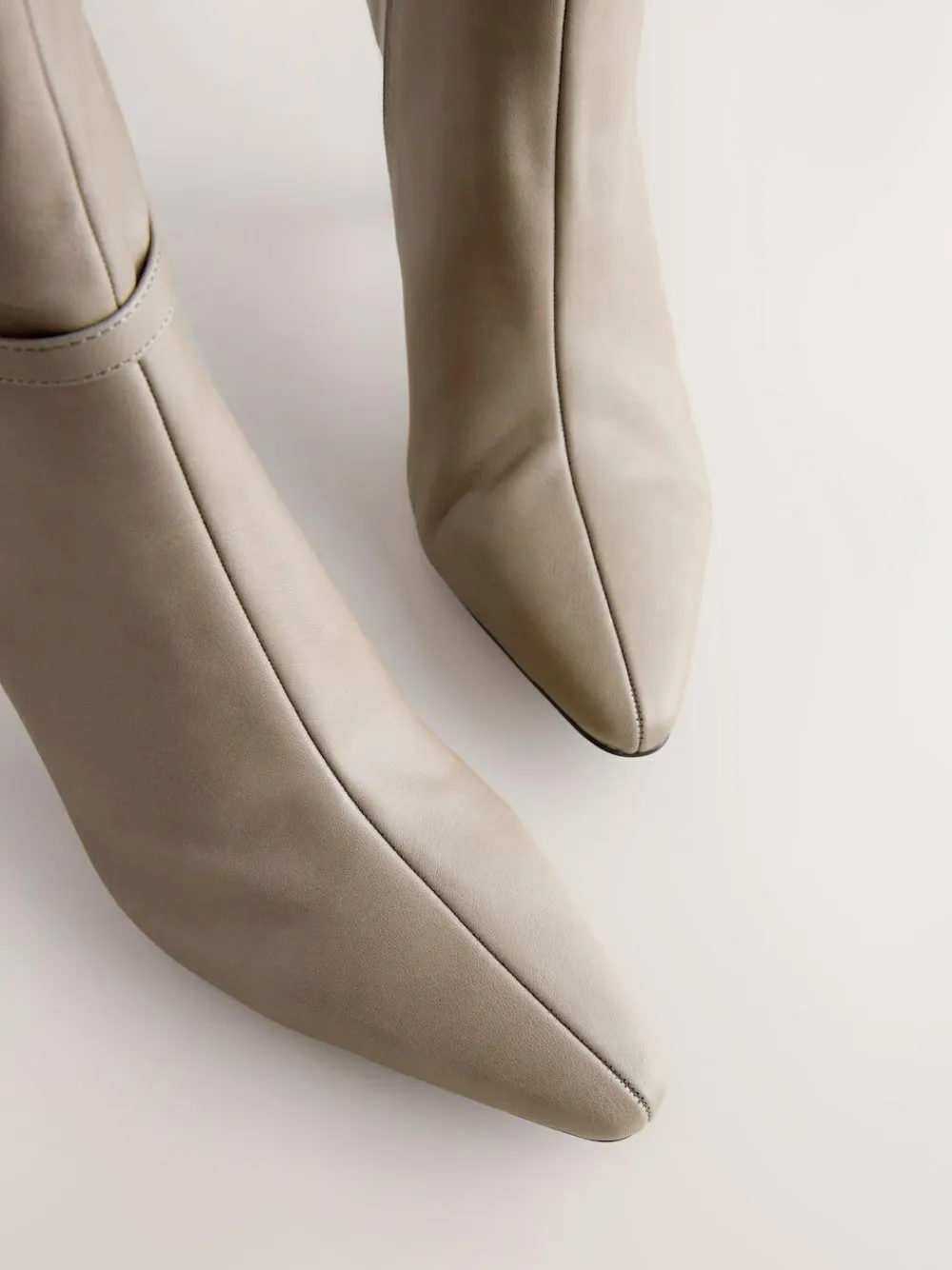 Next Forever Comfort® Knee High Hardware Trim Heeled Boots Taupe