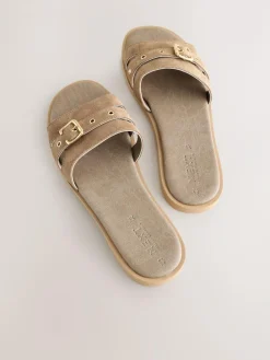 Next Buckle Mule Sandals^Women Wide Fit & Extra Wide Fit