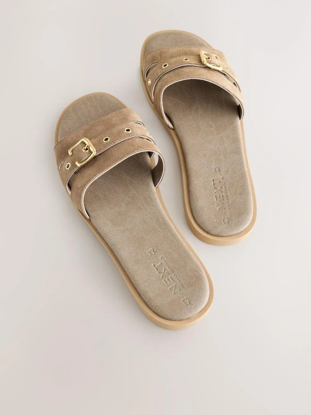 Next Buckle Mule Sandals^Women Wide Fit & Extra Wide Fit