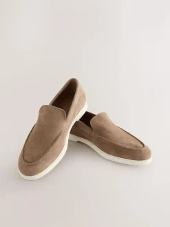 New Next Taupe Suede Loafers
