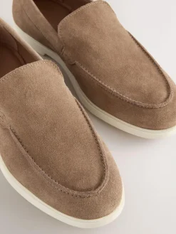 New Next Taupe Suede Loafers