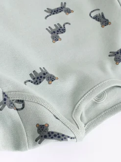 Next Teal Blue 5 Pack Baby Bodysuits