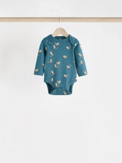 Next Teal Blue 5 Pack Baby Bodysuits