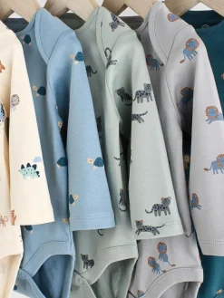 Next Teal Blue 5 Pack Baby Bodysuits