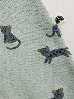 Online Next Teal Blue Baby Printed Zip Sleepsuits 3 Pack (0mths-3yrs)